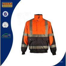 Hombres Impermeable Hi-Vis acolchado de la chaqueta de la bomba